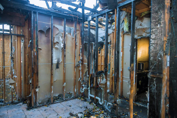 Professional Fire Damage Removal technician working in Center Point, TX